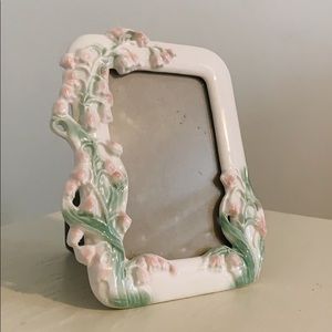 Vintage Floral Glass Picture Frame